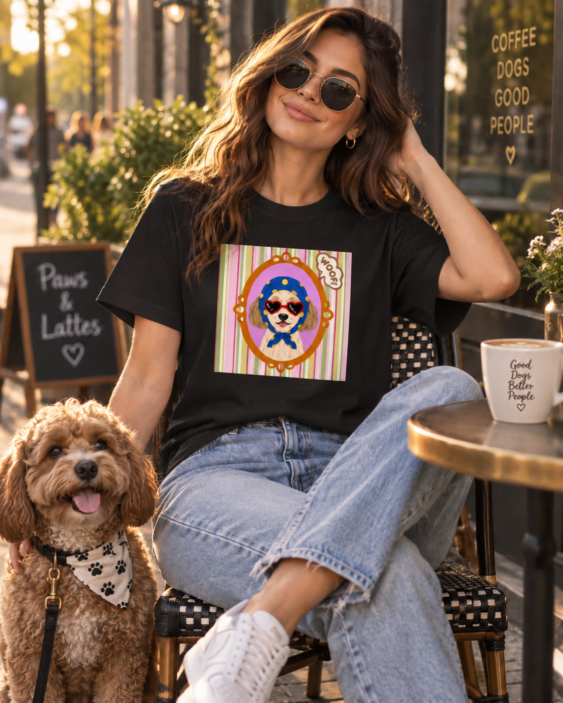 Woof Dog Unisex Cotton Graphic T-Shirt