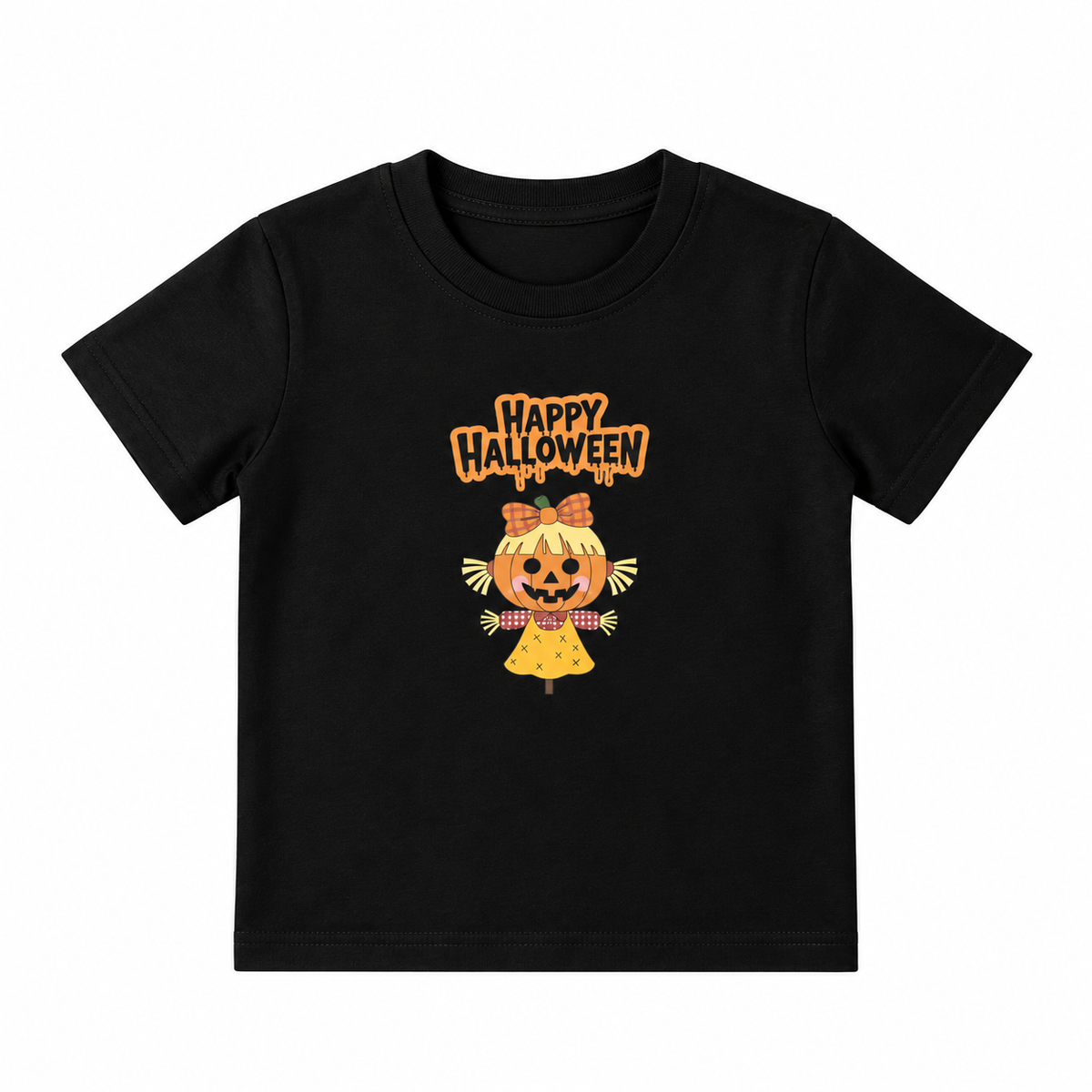 Creepy Scarecrow Kids Halloween Graphic T-Shirt