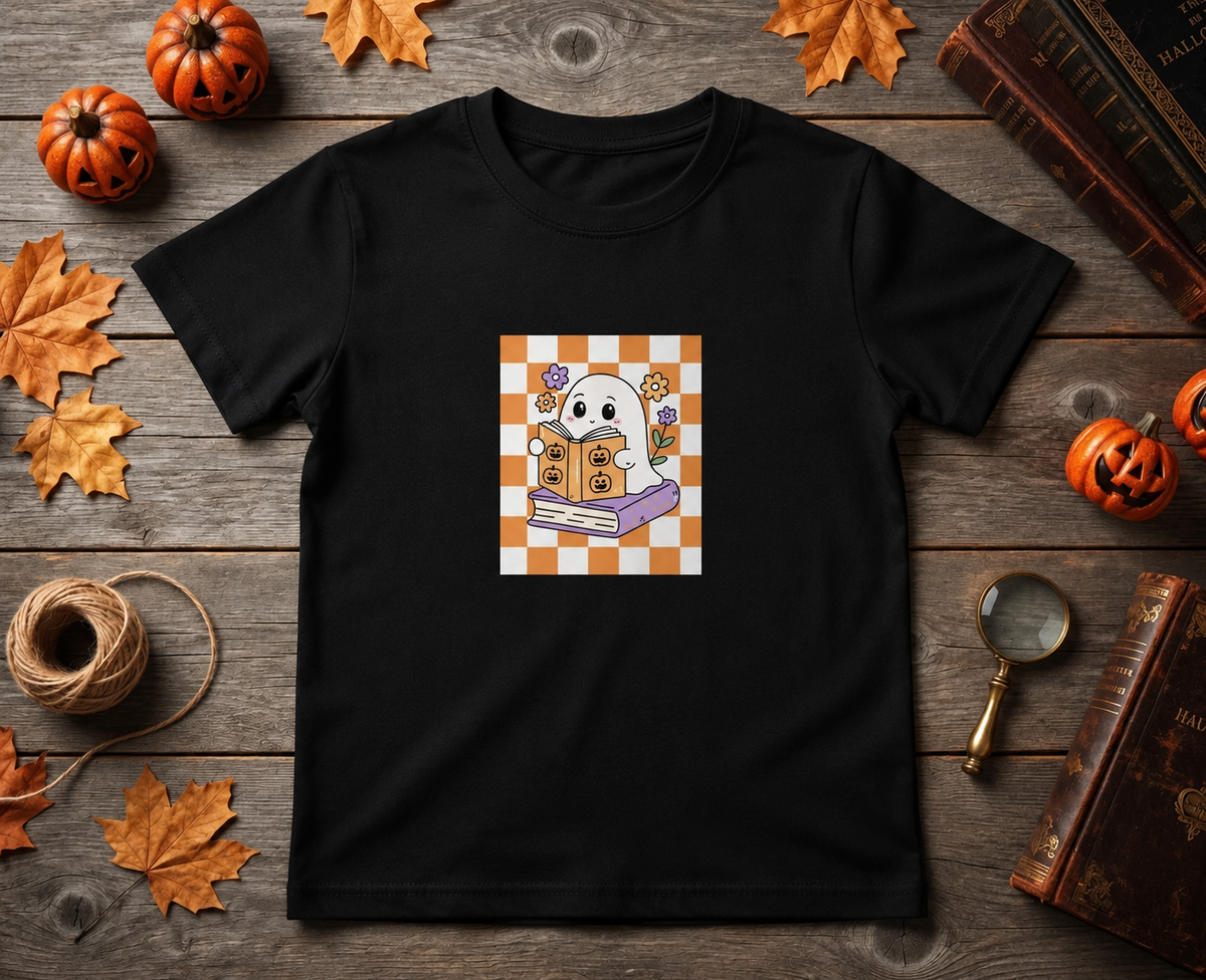 Retro Boo Ghost Kids Halloween Graphic T-Shirt