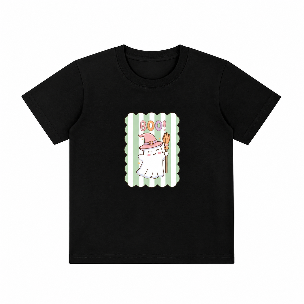 Cute Ghost Boo Kids Halloween Graphic T-Shirt