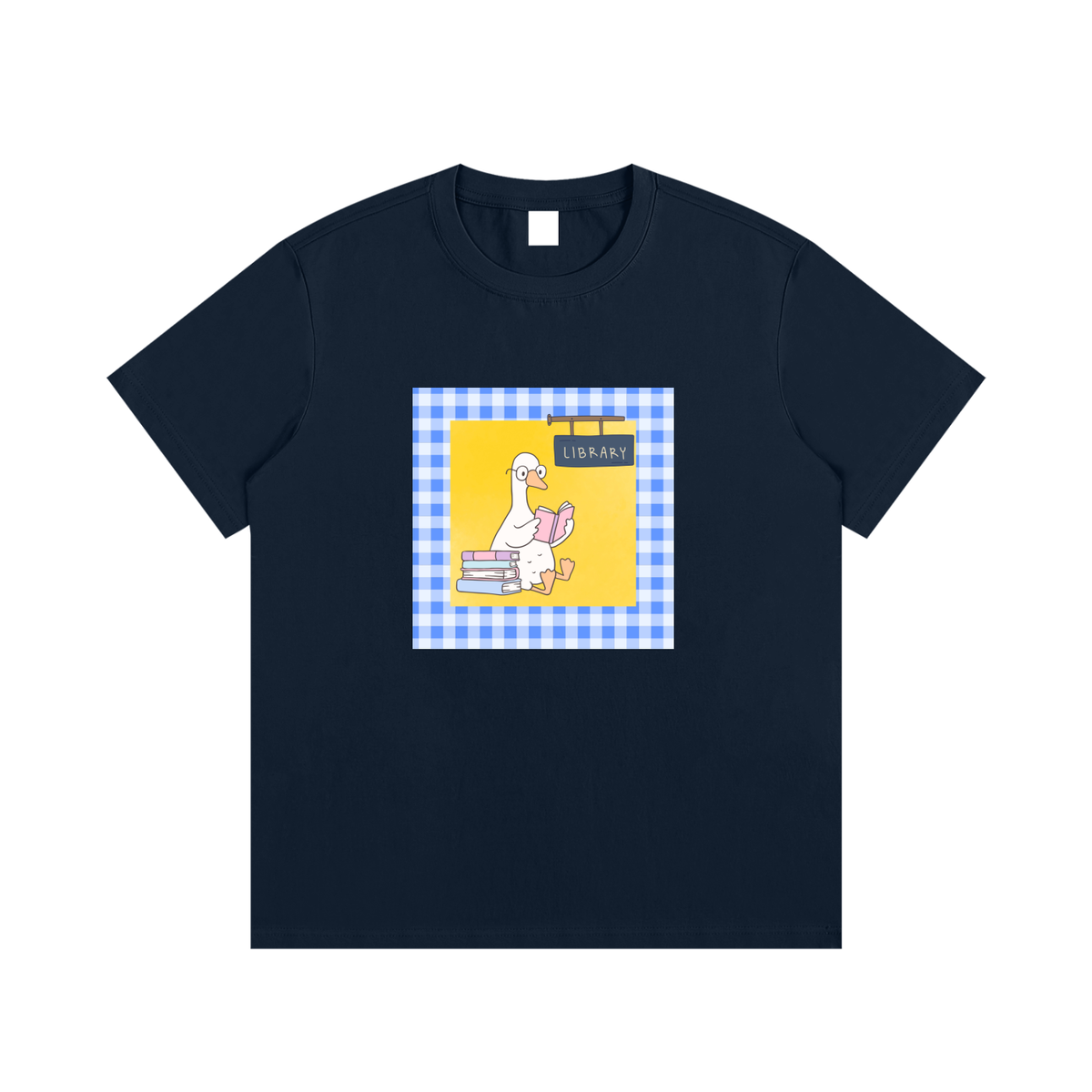 Library Duck Book Lover Unisex Graphic T-Shirt