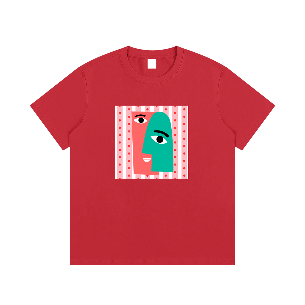 Abstract Face Art Unisex Cotton Graphic T-Shirt