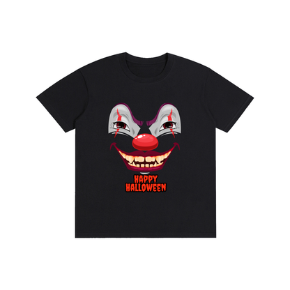 Happy Halloween Creepy Clown Unisex Cotton T-Shirt