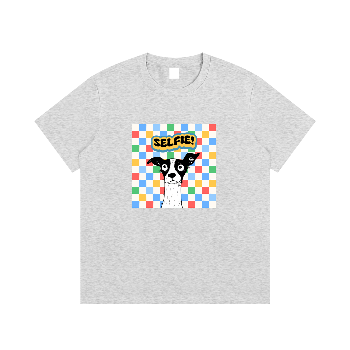 Dog Selfie Unisex Cotton Graphic T-Shirt