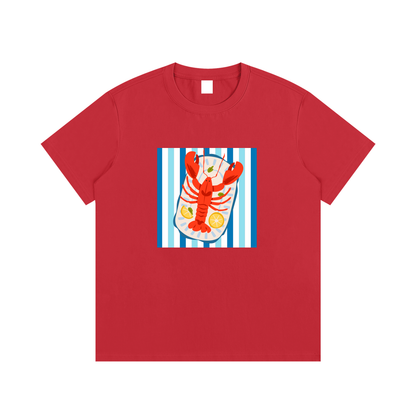 Lobster Coastal Unisex Cotton Graphic T-Shirt