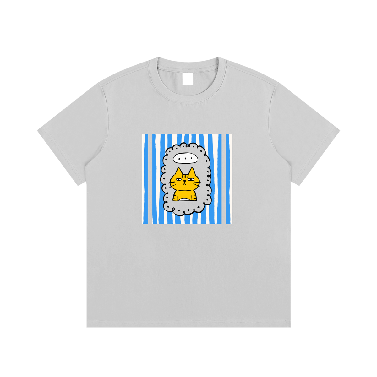 Quirky Cat Unisex Cotton Graphic T-Shirt