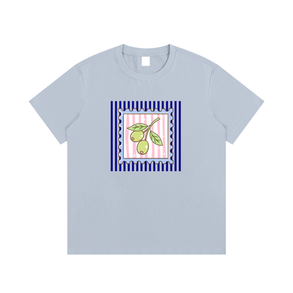 Mediterranean Olive Unisex Cotton Graphic T-Shirt