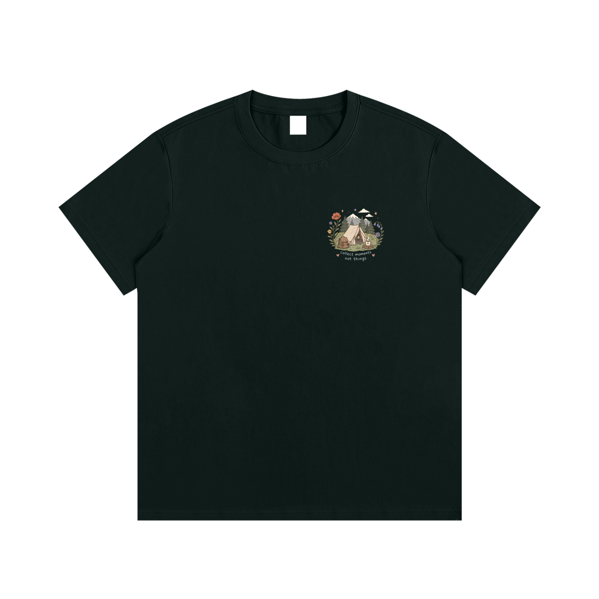Collect Moments Camping Front & Back Graphic T-Shirt