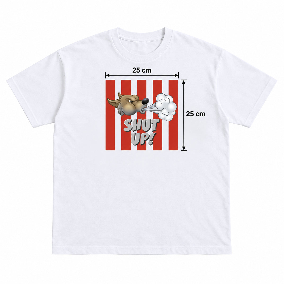 Grumpy Wolf Oversized Cotton Graphic T-Shirt