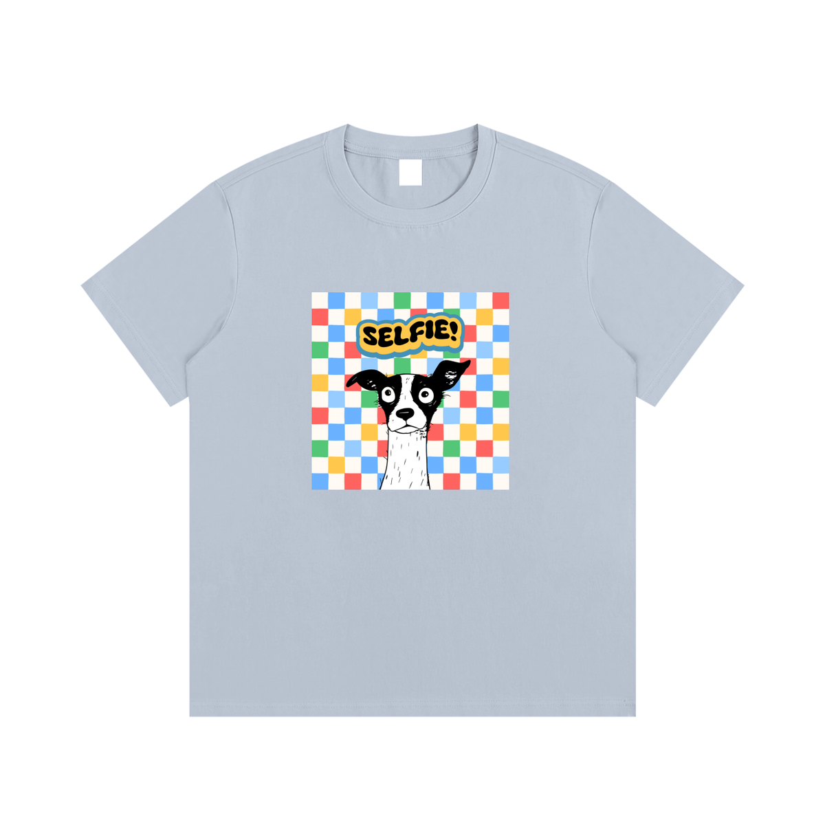 Dog Selfie Unisex Cotton Graphic T-Shirt
