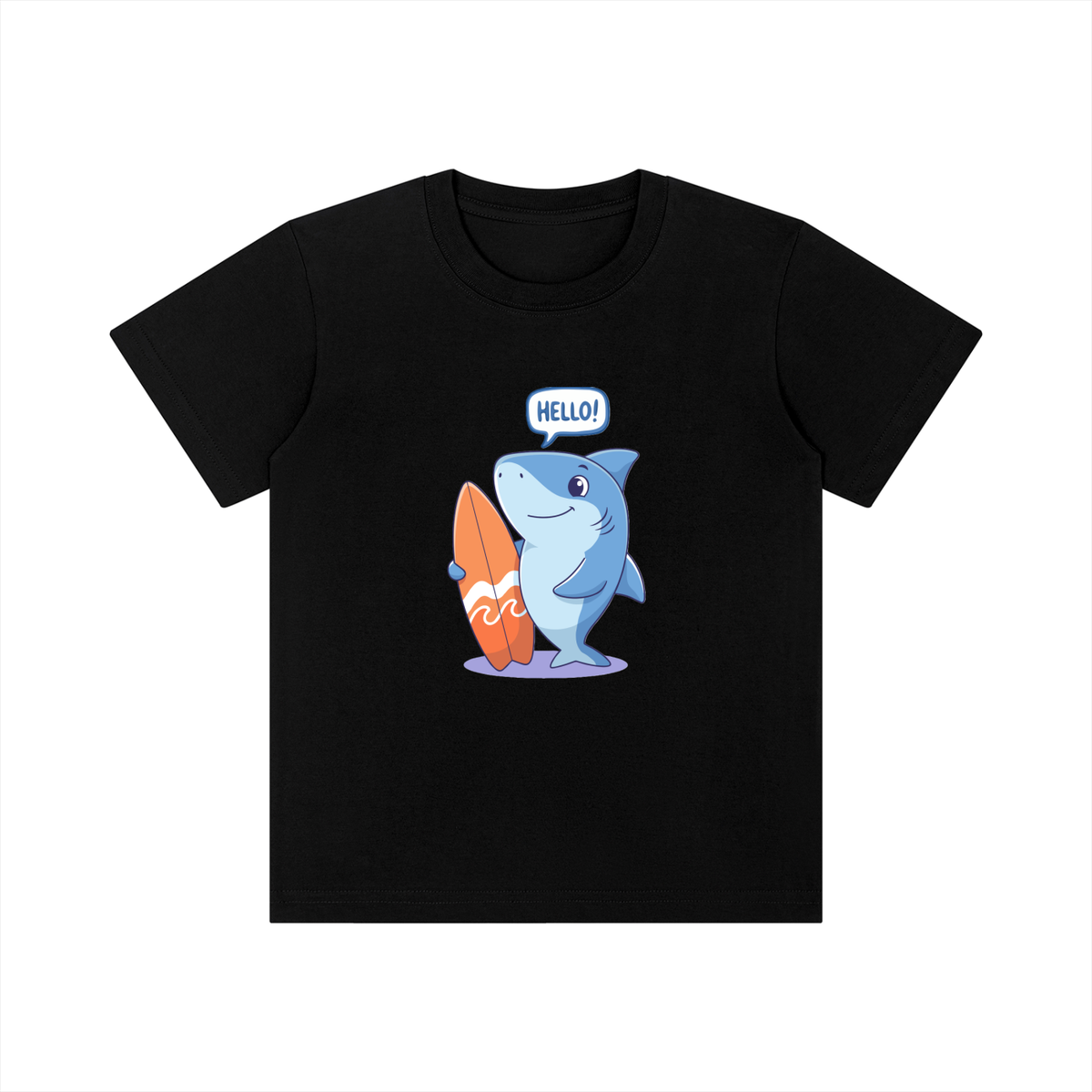 Hello Shark Surfboard Kids Graphic T-Shirt – Ocean Animal