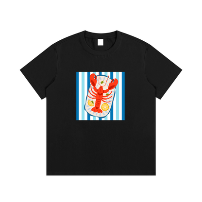 Lobster Coastal Unisex Cotton Graphic T-Shirt