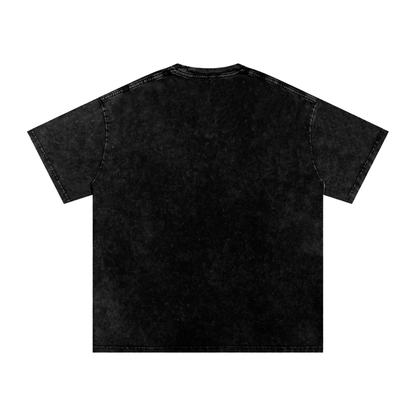 Snow Washed Lion Oversized Cotton T-Shirt