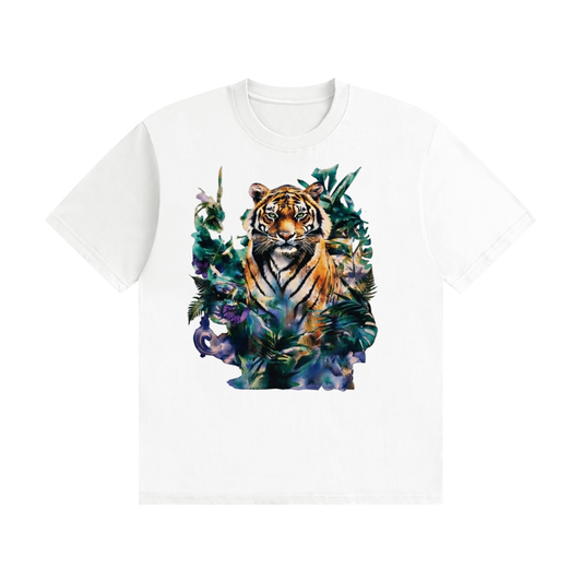 Unisex Seamless Tiger Cotton T-Shirt