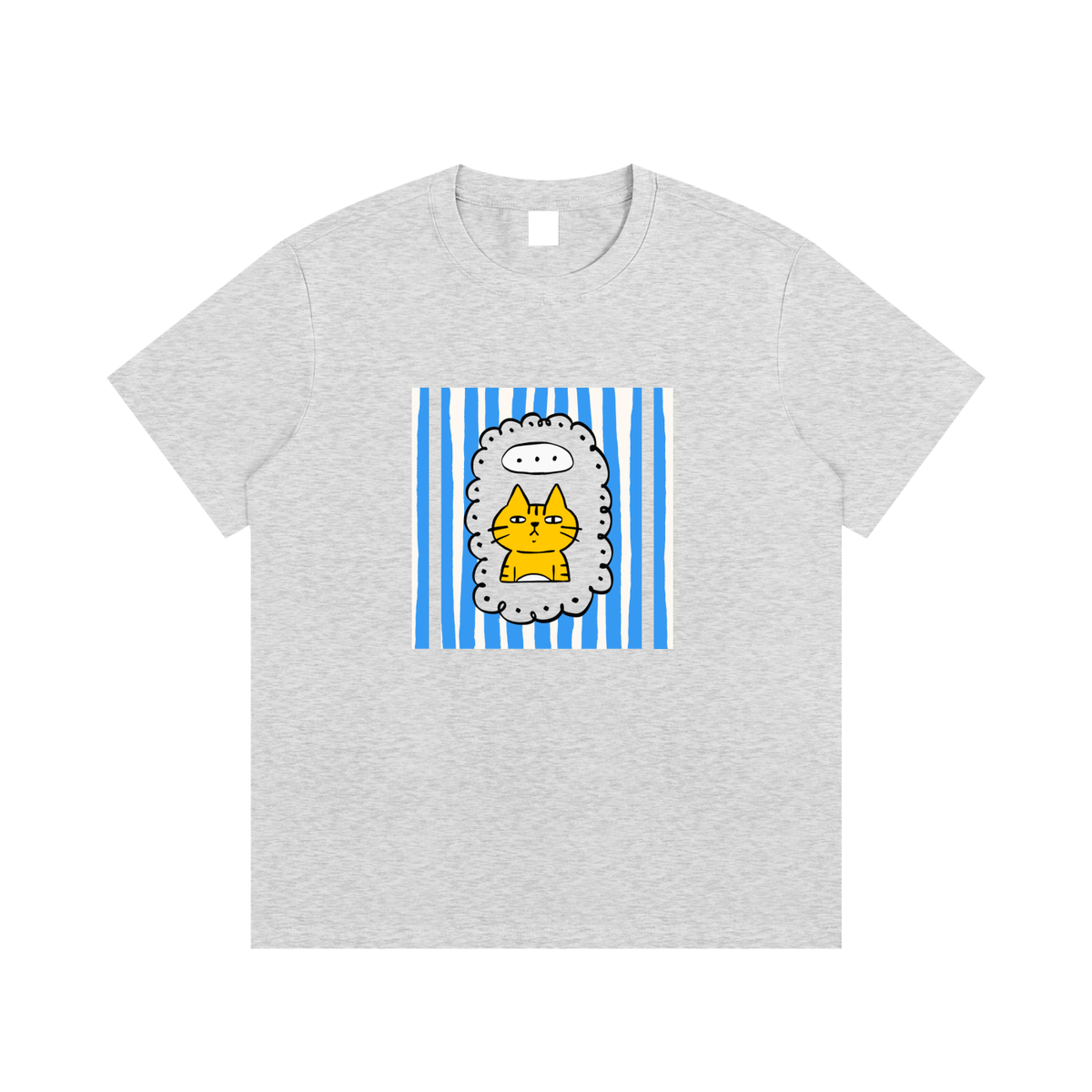 Quirky Cat Unisex Cotton Graphic T-Shirt