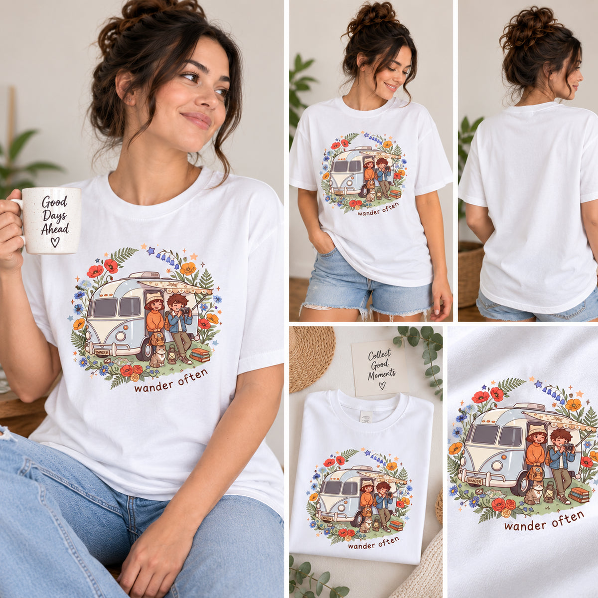 Wander Often Stargazing Camping Unisex Graphic T-Shirt