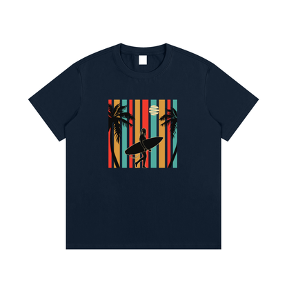 Retro Surfer Unisex Cotton Graphic T-Shirt