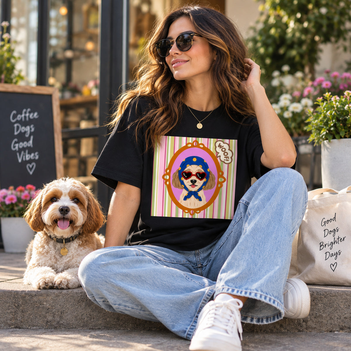 Woof Dog Unisex Cotton Graphic T-Shirt