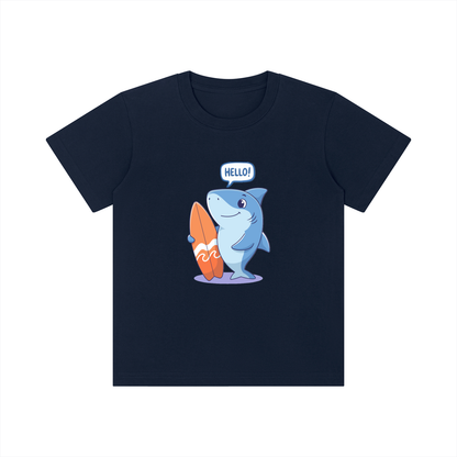Hello Shark Surfboard Kids Graphic T-Shirt – Ocean Animal