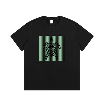 Tribal Sea Turtle Unisex Cotton Graphic T-Shirt