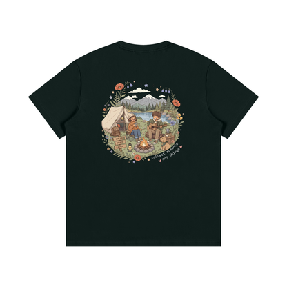 Collect Moments Camping Front & Back Graphic T-Shirt
