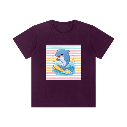 Surfing Dolphin Kids Graphic T-Shirt – Ocean Surf Animal