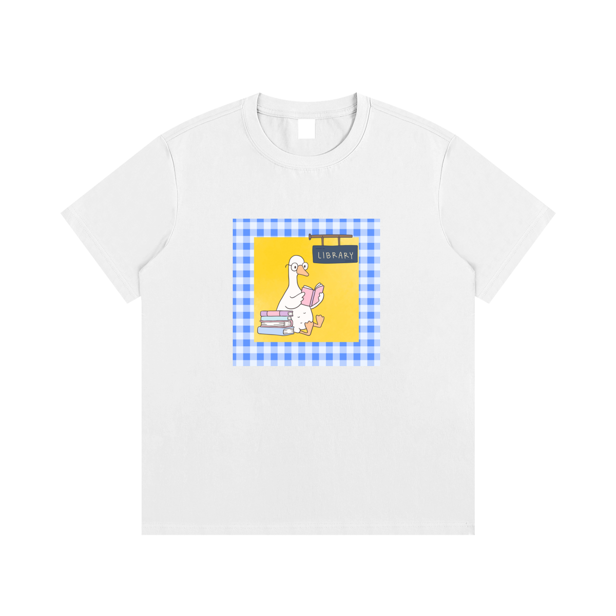 Library Duck Book Lover Unisex Graphic T-Shirt