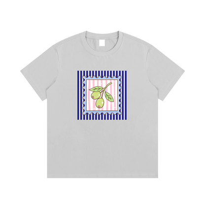 Mediterranean Olive Unisex Cotton Graphic T-Shirt