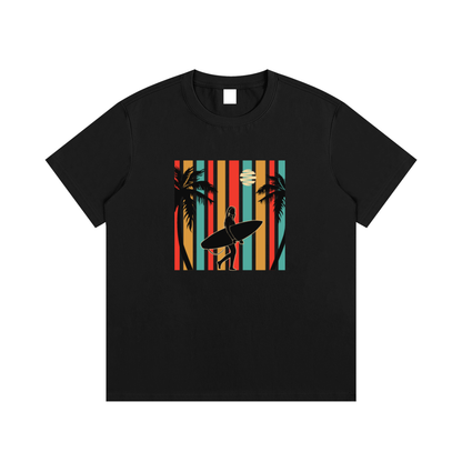Retro Surfer Unisex Cotton Graphic T-Shirt