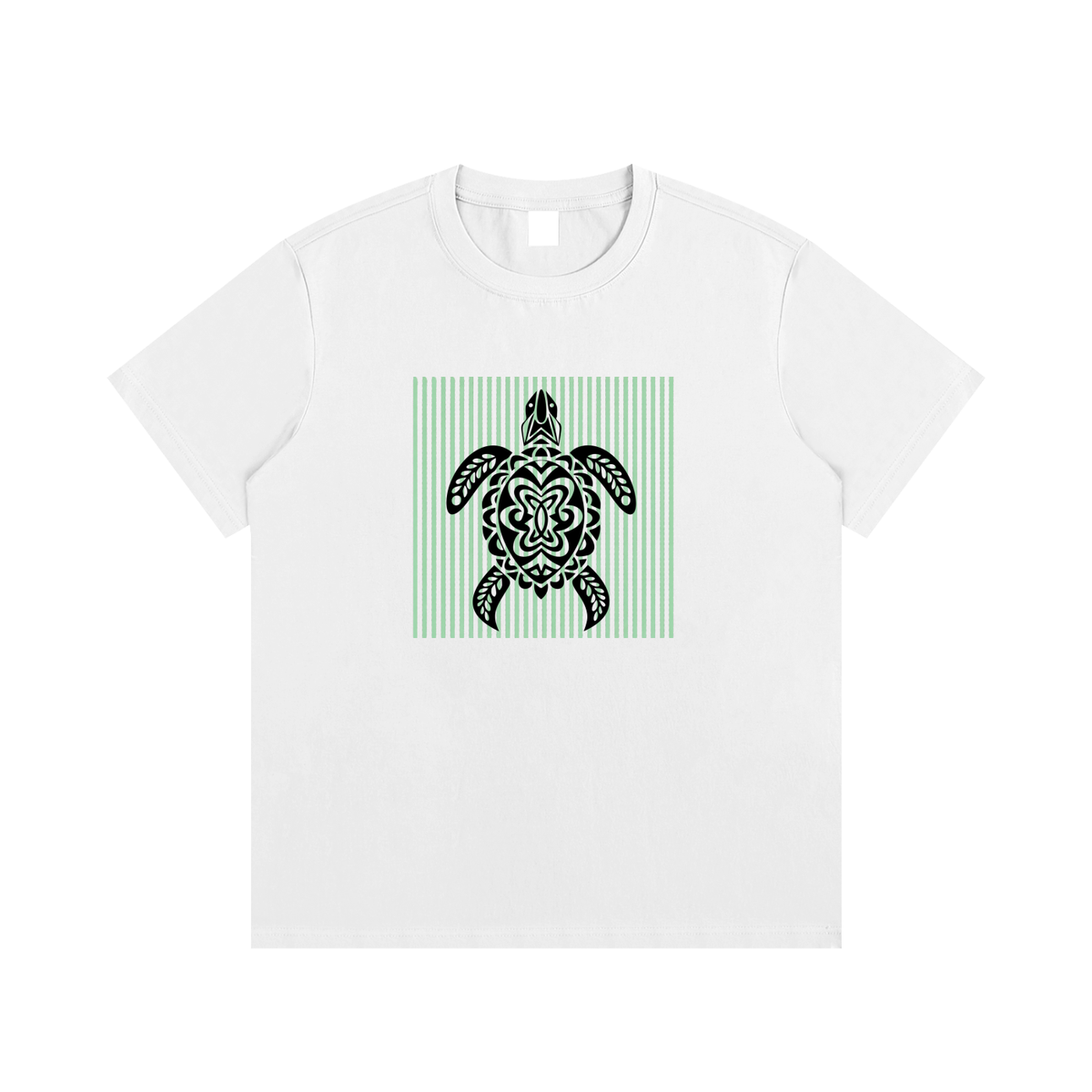 Tribal Sea Turtle Unisex Cotton Graphic T-Shirt