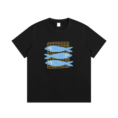 Fish Coastal Unisex Cotton Graphic T-Shirt