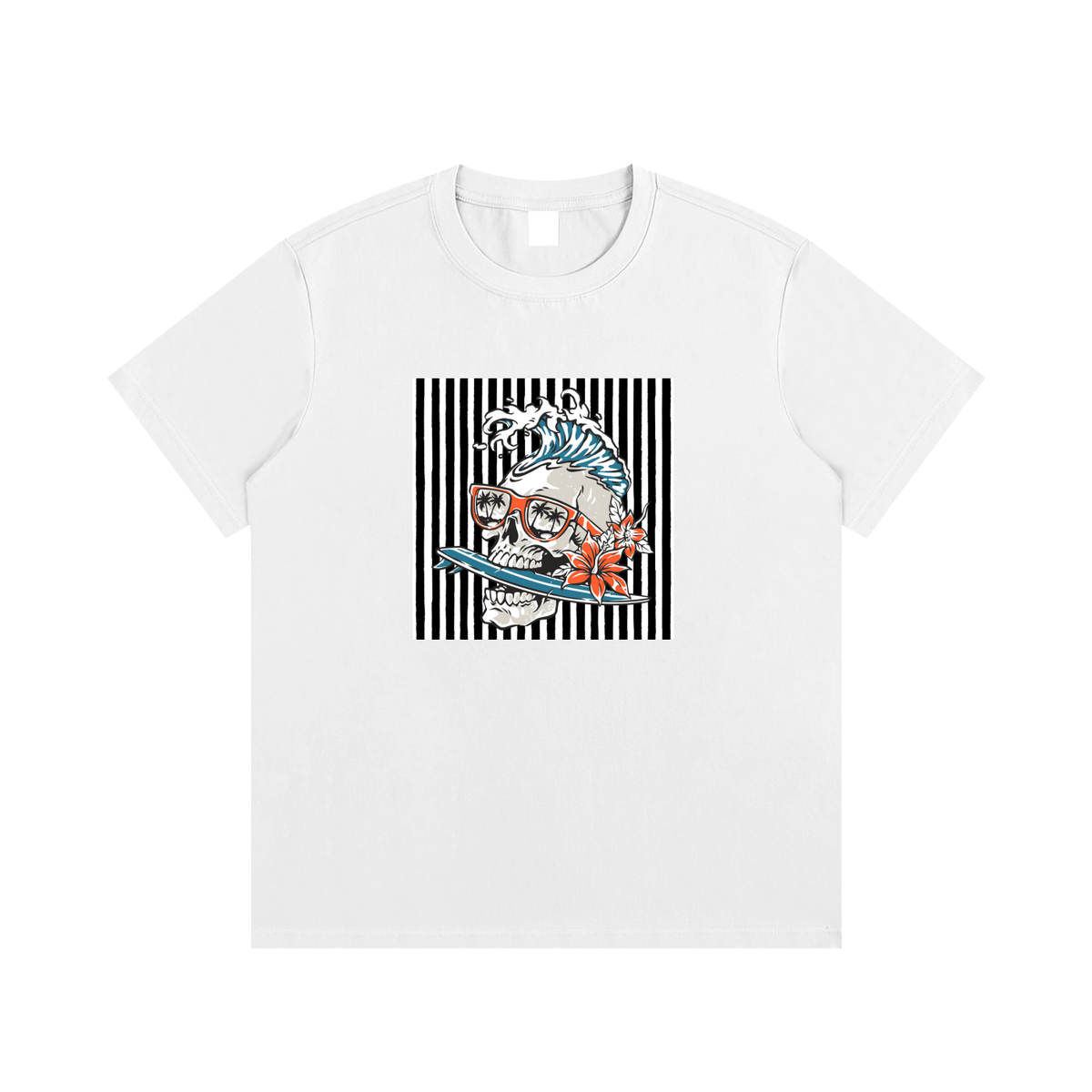 Surf Skull Unisex Cotton Graphic T-Shirt