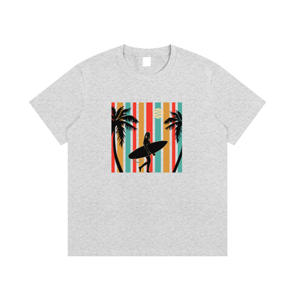 Retro Surfer Unisex Cotton Graphic T-Shirt