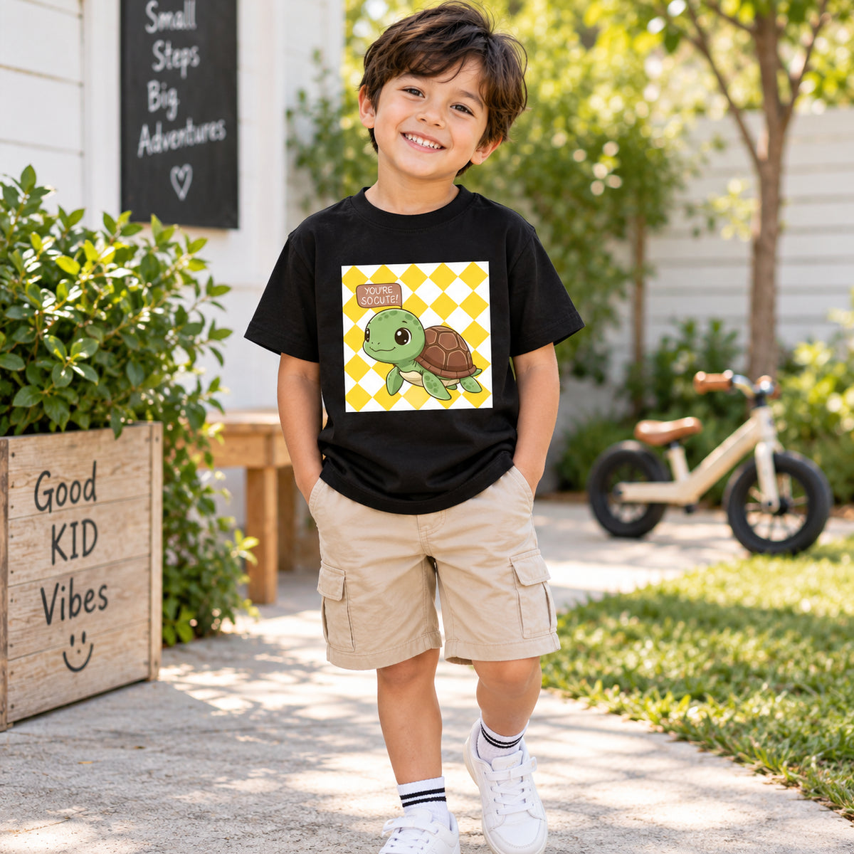 Cute Turtle Kids Graphic T-Shirt – Ocean Animal