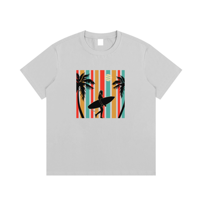 Retro Surfer Unisex Cotton Graphic T-Shirt