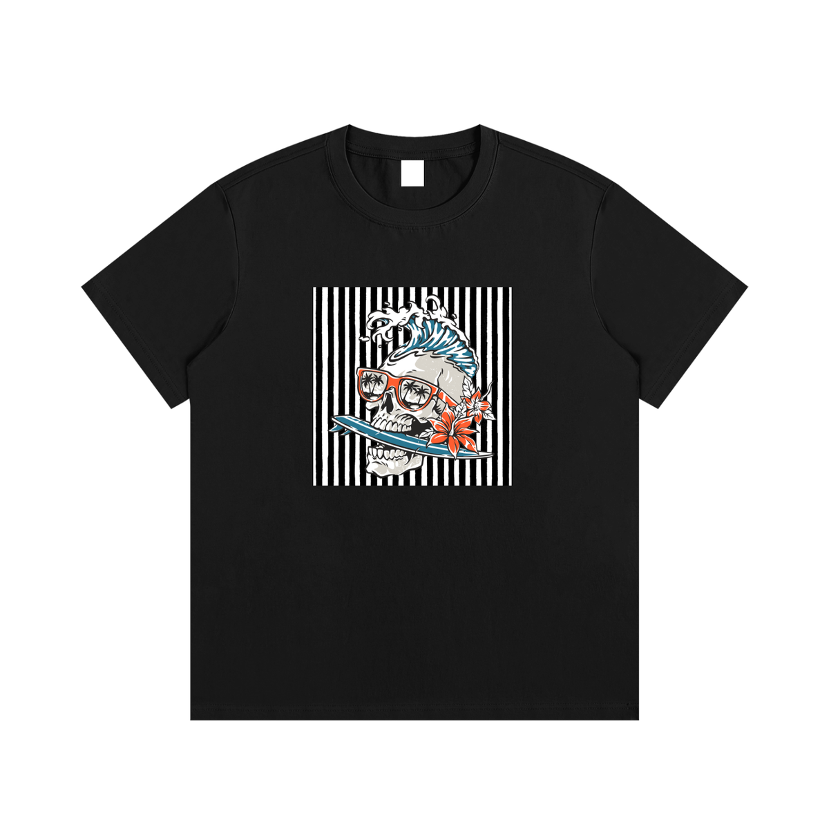 Surf Skull Unisex Cotton Graphic T-Shirt