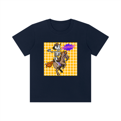 Skeleton Cowboy Horse Kids Graphic T-Shirt – Funny Western