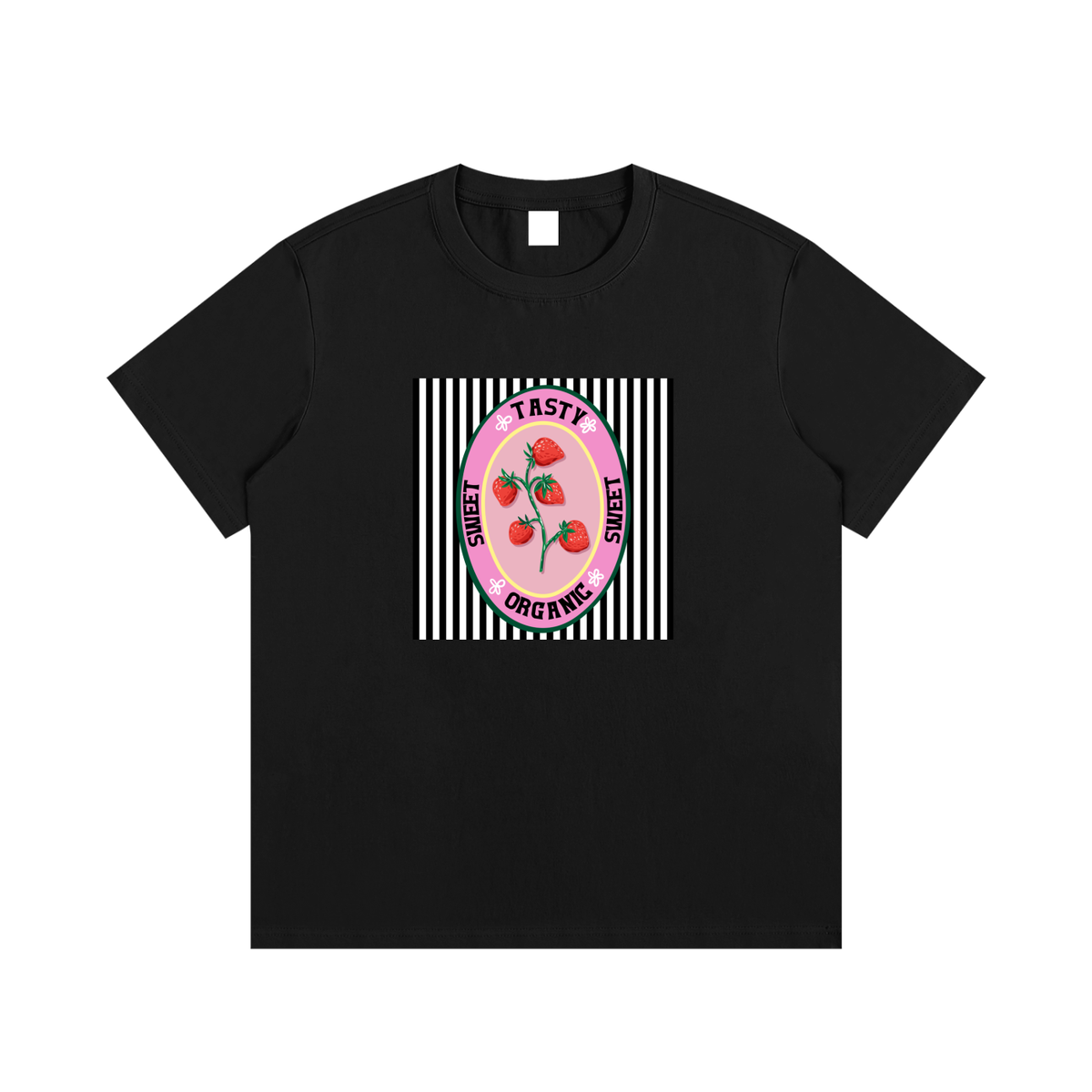 Sweet Strawberry Retro Unisex Cotton Graphic T-Shirt