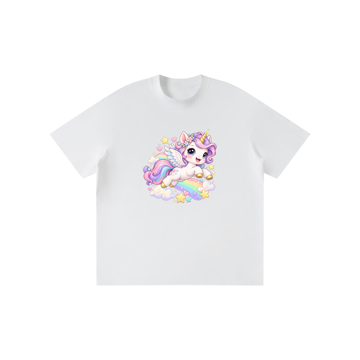 Magical Rainbow Unicorn Kids Graphic T-Shirt