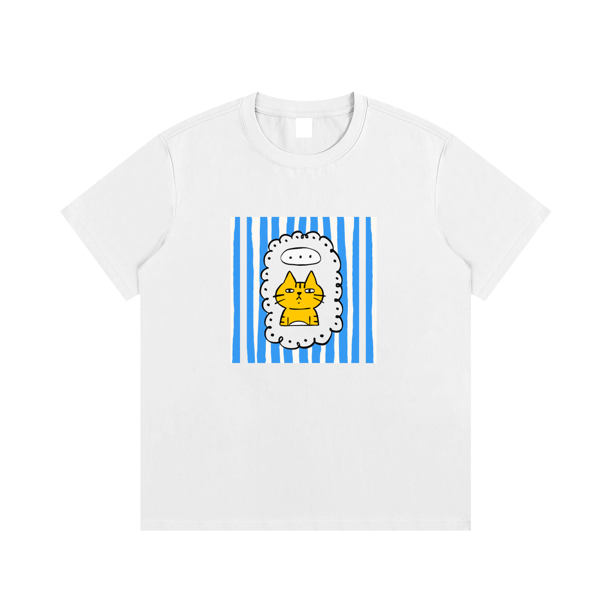 Quirky Cat Unisex Cotton Graphic T-Shirt