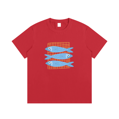 Fish Coastal Unisex Cotton Graphic T-Shirt