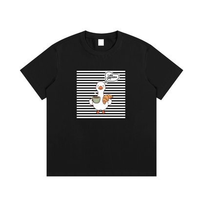 Less Depresso Coffee Goose Unisex Graphic T-Shirt