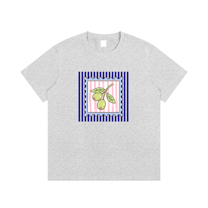 Mediterranean Olive Unisex Cotton Graphic T-Shirt