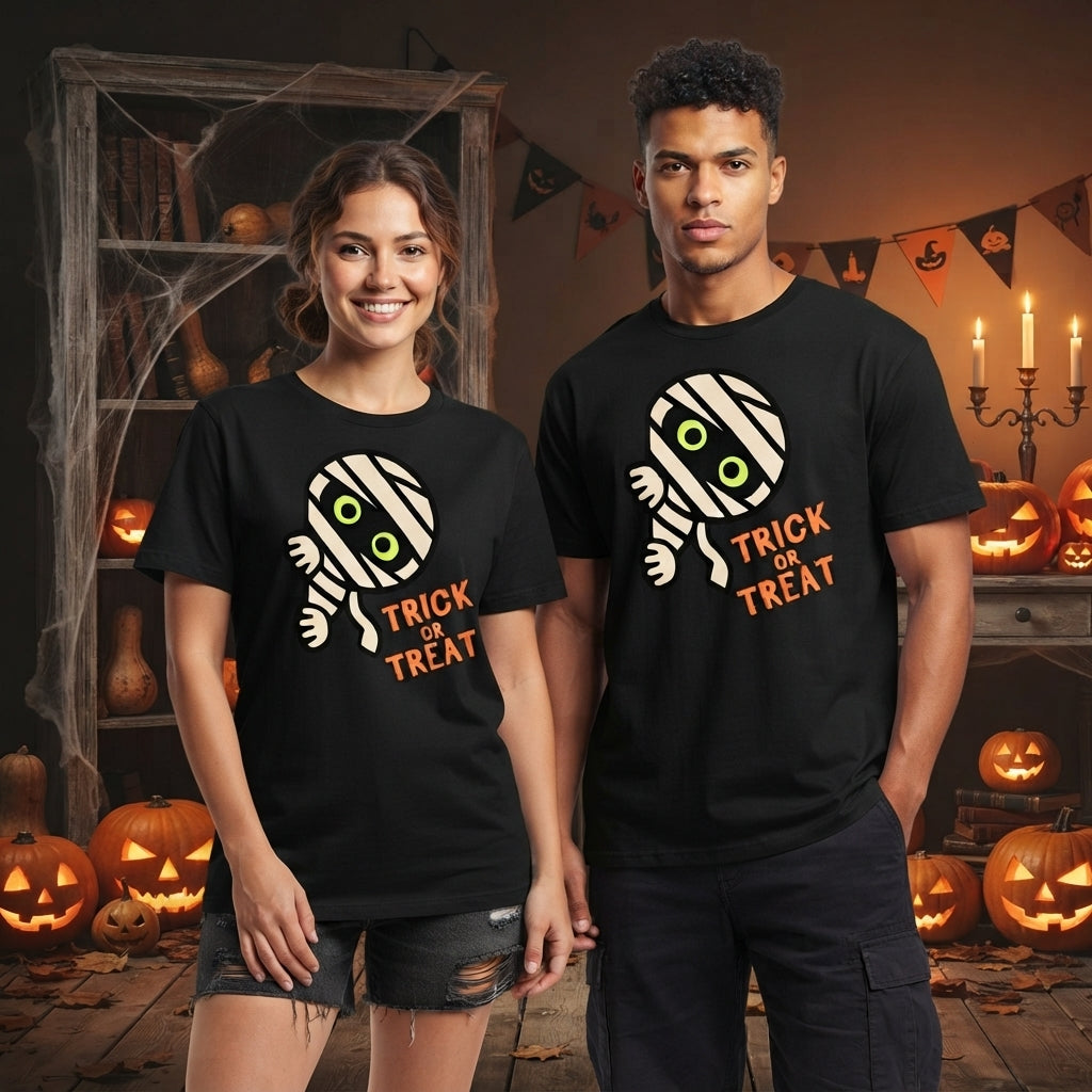 Trick or Treat Retro Unisex Halloween Graphic T-Shirt