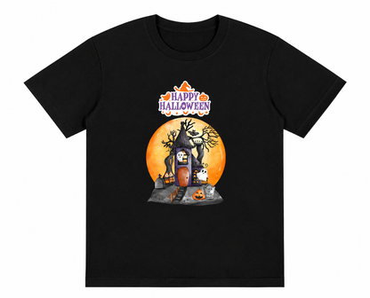 Happy Halloween Spooky Vibes Unisex Cotton T-Shirt