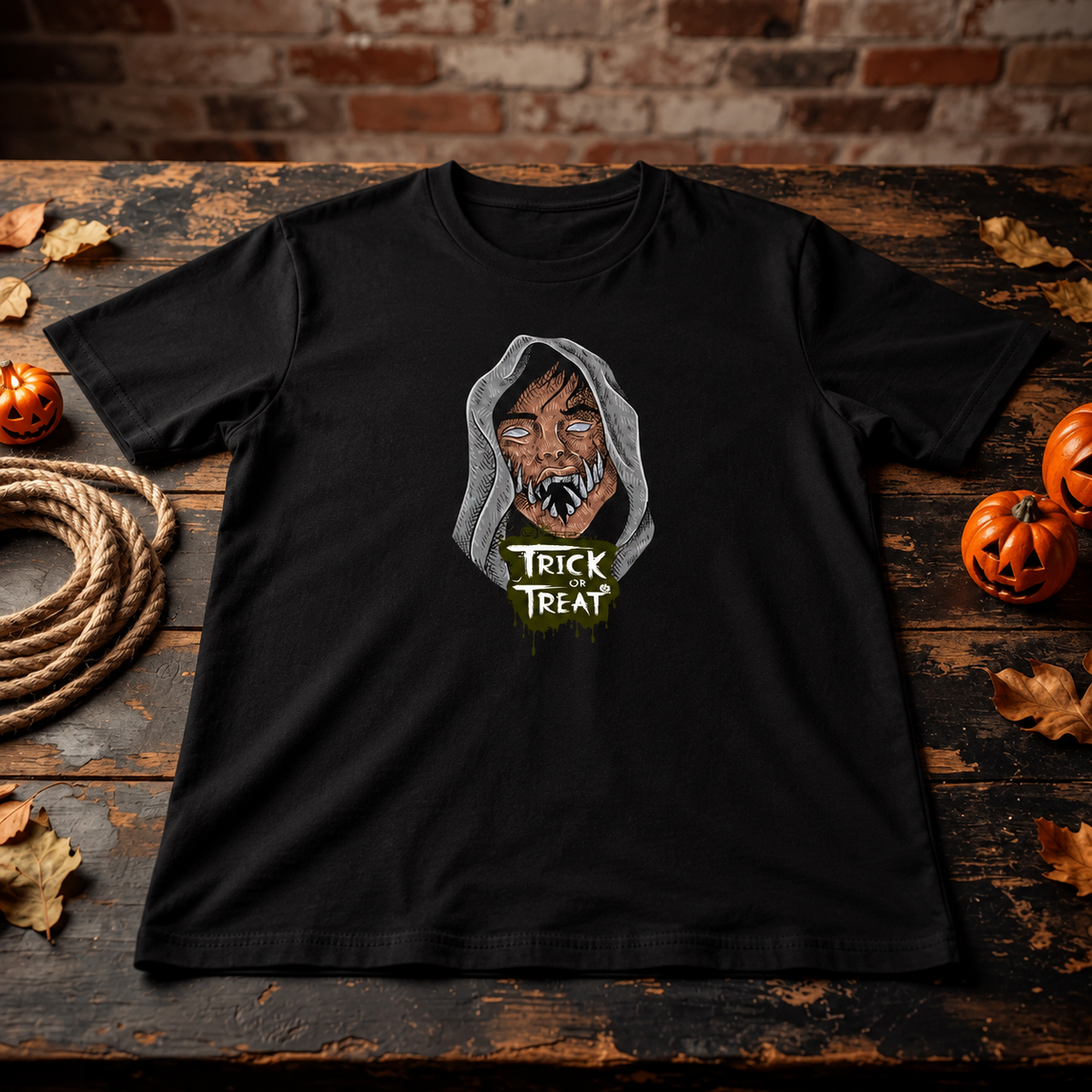 Trick or Treat Horror Unisex Halloween Graphic T-Shirt