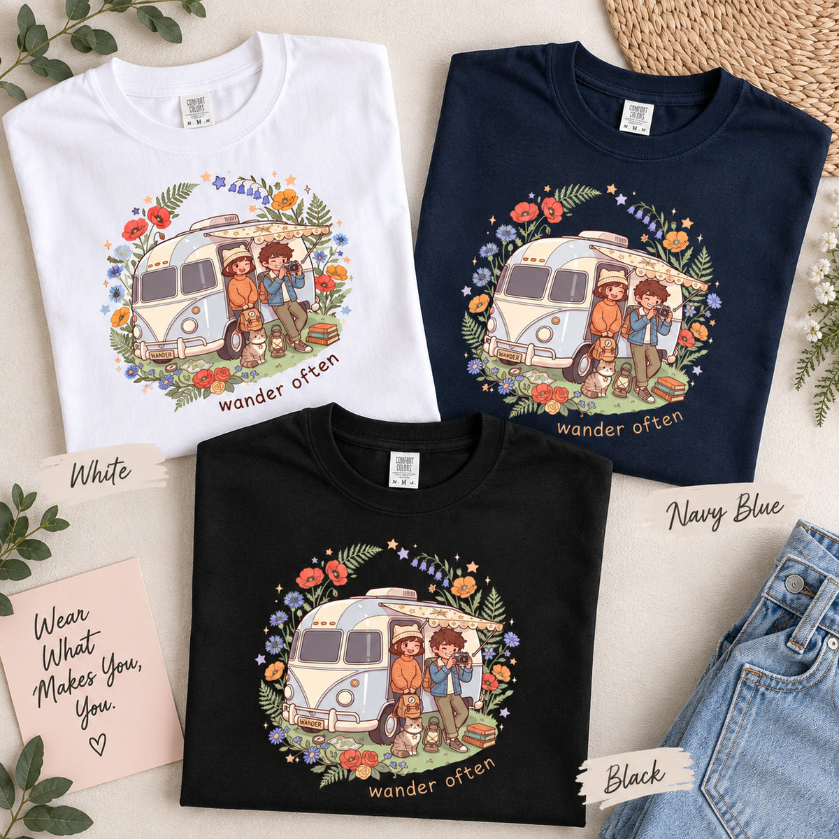 Wander Often Stargazing Camping Unisex Graphic T-Shirt