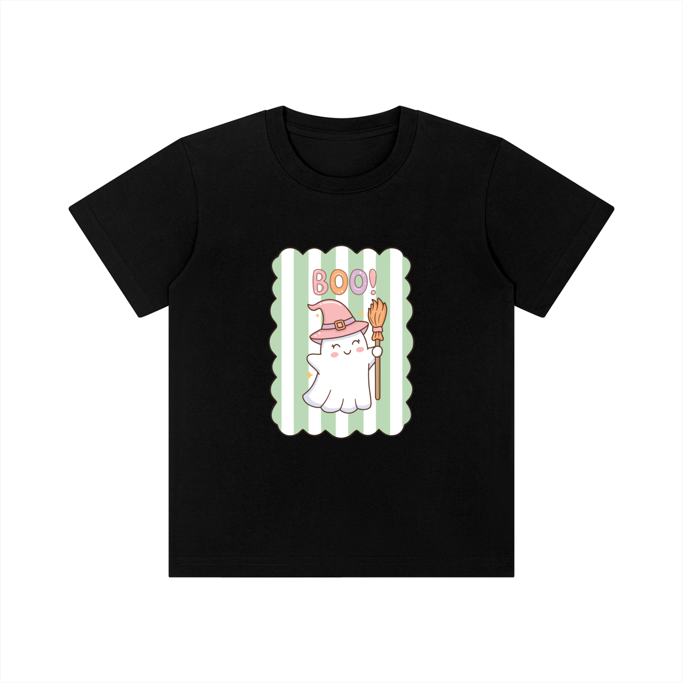 Kid's Cute Ghost Boo Graphic Tee | Casual Halloween Apparel