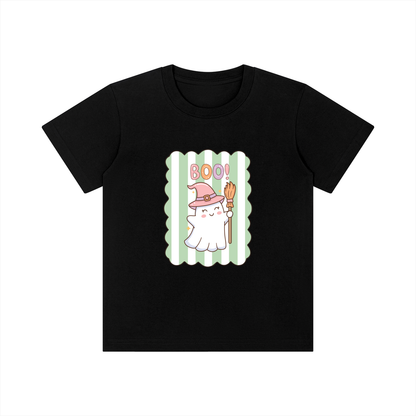 Kid's Cute Ghost Boo Graphic Tee | Casual Halloween Apparel