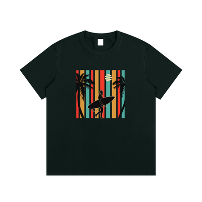 Retro Surfer Unisex Cotton Graphic T-Shirt